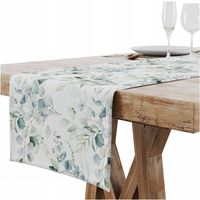 BIEŻNIK OBRUS NA STÓŁ MATOWY GŁADKI 40X220 CM DEKORACYJNY LIŚCIE WZÓR 073