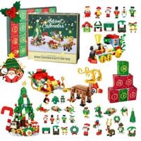 24-DNI KALENDARZ ADWENTOWY ŚWIĄTECZNY KLOCKI ZABAWKI DLA DZIECI PREZENT