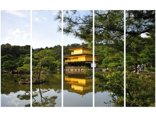 70CM 150CM OBRAZ 5 ELEM ZŁOTY DOMEK MITH HUANG ŚCIENNY na Arena.pl