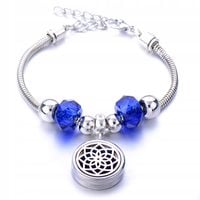 BRANSOLETKA DO AROMATERAPII STALOWA Gwiazda B17