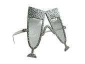 Okulary imprezowe srebrne Szampanówki