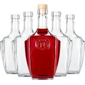 5 sztuk butelki BONAPARTE 500 ml z korkami na nalewki wino sok