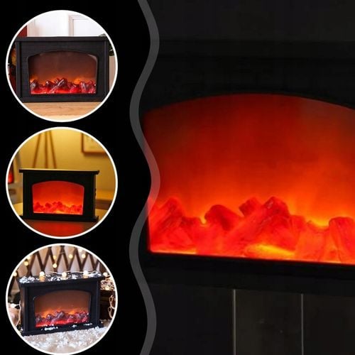 KOMINEK LED LAMPION Z OGNIEM RUCHOMY PŁOMIEŃ ELEKTRYCZNY DEKORACJA ŚWIĘTA na Arena.pl