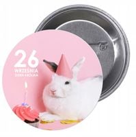 Przypinki buttony DZIEŃ KRÓLIKA znaczki z grafiką
