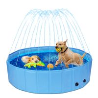 BASEN DLA PSA ROZPOROWY OGRODOWY SKŁADANY NIEBIESKI 120×30 M