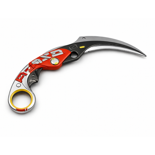 Velocity Karambit Red | 16 cm | Metal | Brelok | Valorant na Arena.pl