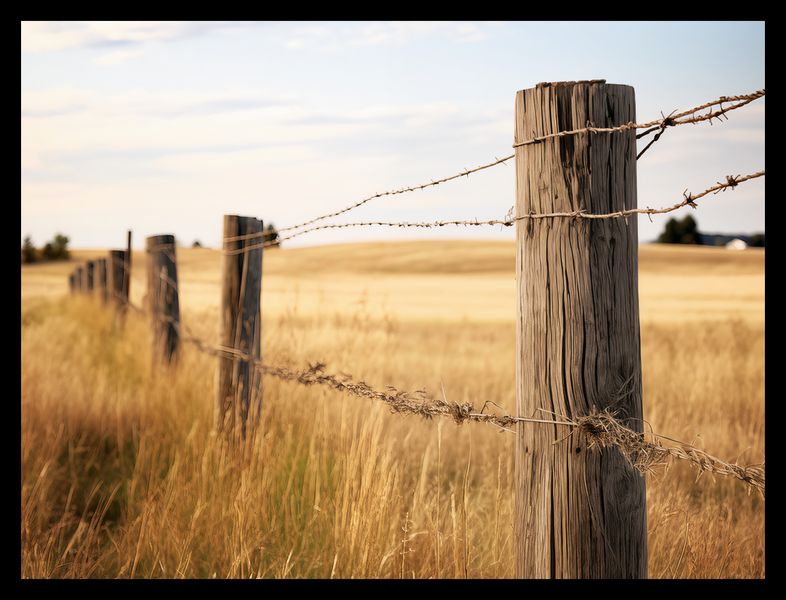 Plakat 40x30cm Płot na Polu zdjęcie 2