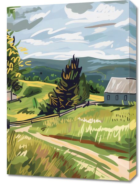 Obraz 50x70cm Bujna Wieś zdjęcie 1