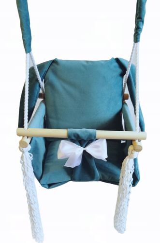 HUŚTAWKA DLA DZIECI KRÓLICZEK kolor TURKUSOWY na Arena.pl