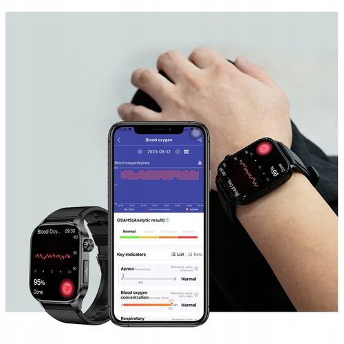 SMARTWATCH ZEGAREK DAMSKI EKG GLUKOZA CIŚNIENIE TEMPERATURA ROZMOWY MENU PL na Arena.pl