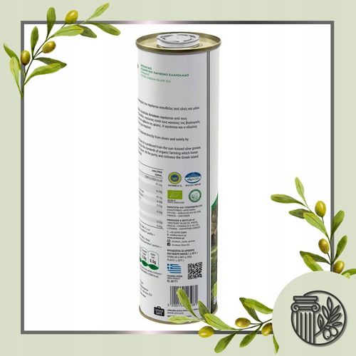 Oliwa z oliwek BIO extra virgin GRECKA 1 litr TŁOCZONA NA ZIMNO Aristeon na Arena.pl