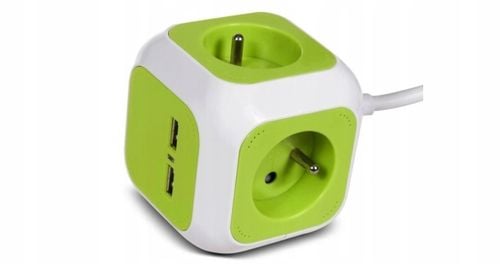 2 x Przedłużacz Kostka Cube 4 Gniazda 2 USB Listwa na Arena.pl