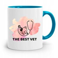 Kubek Błękitny Weterynarza The Best Vet Prezent Z Nadrukiem Ze Zdjęciem
