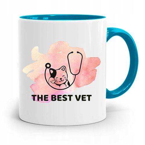 Kubek Błękitny Weterynarza The Best Vet Prezent Z Nadrukiem Ze Zdjęciem na Arena.pl