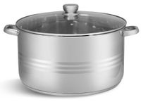 GARNEK Stalowy Gasronmiczny DUŻY Z POKRYWKĄ 27,6L 40cm INDUKCJA GAZ 7315