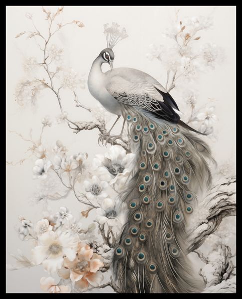 Plakat 40x50cm Pawia Gracja zdjęcie 2