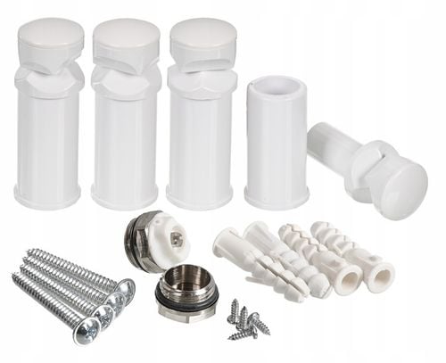 Zestaw montażowy/wieszaki do grzejnika łazienkowego drabinkowego BIAŁY! na Arena.pl