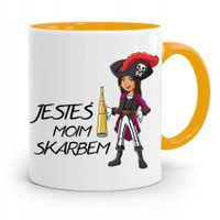 Kubek Żółty Dla Chłopaka Jesteś Moim Skarbem Z Nadrukiem Ze Zdjęciem