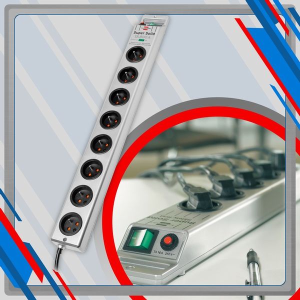 LISTWA ZASILAJĄCA ANTYPRZEPIECIOWA 8G Brennenstuhl Super Solid 13500 A zdjęcie 3