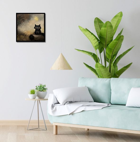 Plakat 40x40cm Czarny Kot zdjęcie 4