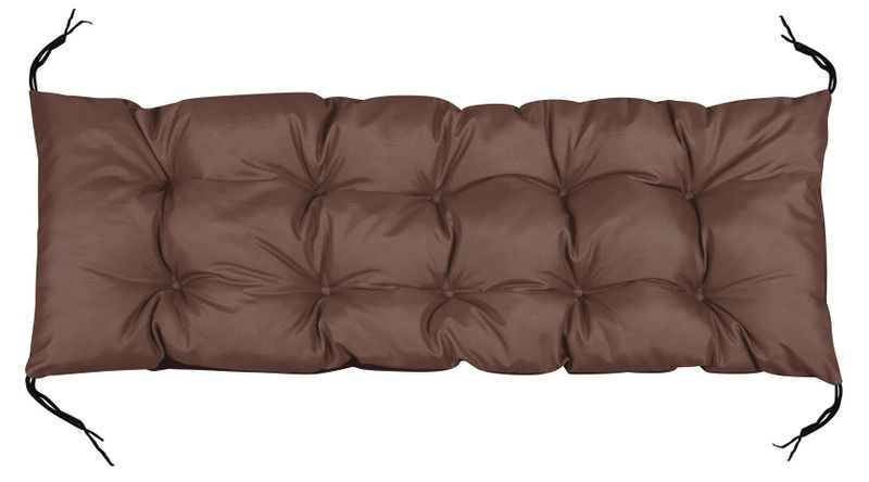 Poduszka ogrodowa 120/80 cm + 120/40 cm na ławkę palety wodoodporna brązowy zdjęcie 3