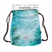 WOREK na BUTY na ramię STARPAK niebieski WOREK SZKOLNY dla DZIECI wzorzysty