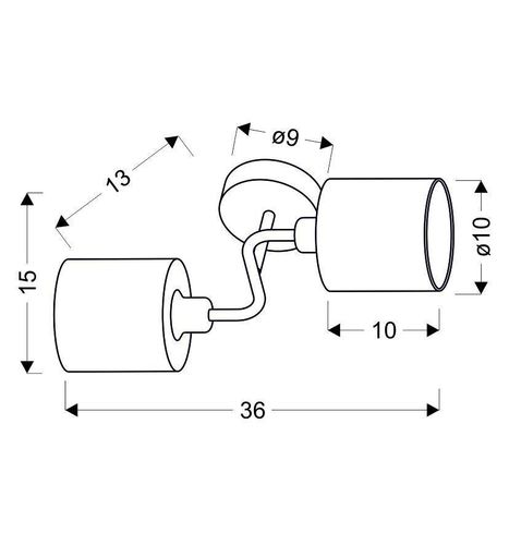 Sax kinkiet 2x40W E14 satyna na Arena.pl