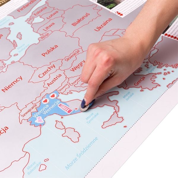 MAPA EUROPY DLA DWOJGA - ZDRAPKA DLA PAR zdjęcie 6