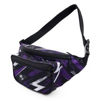 NERKA saszetka biodrówka torebka polska pioruny czaszki N044 fioletowa