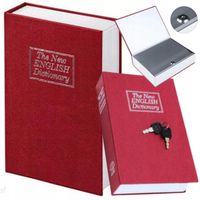 SEJF KSIĄŻKA SŁOWNIK NA KLUCZ KASETKA SKRYTKA METALOWA NA PIENIĄDZE DUŻA XL