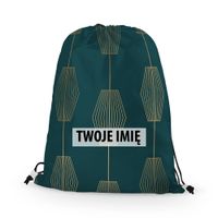 WORKO-PLECAK z Twoim imieniem Zielona geometria VI 098