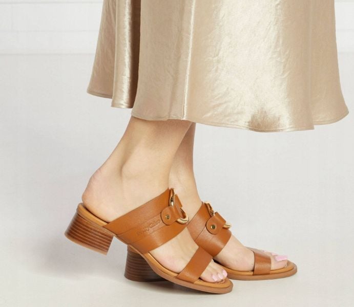 See By Chloé Skórzane klapki R.35 zdjęcie 4