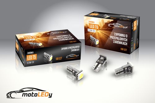 ŻARÓWKA LED 0,25W T5 12V biała 20lm kokpit, zegary na Arena.pl