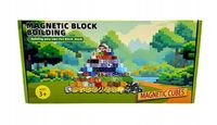 KLOCKI MAGNETYCZNE 100 KLOCKÓW KONSTRUKCYJNE SZEŚCIANY PIKSELE + 1 LUDZIK