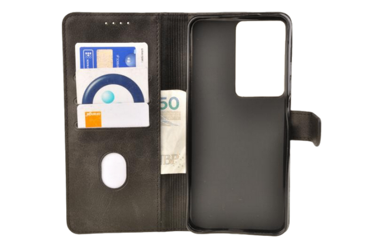 Etui portfel Wallet do Realme C71 / P3 Lite czarny zdjęcie 3