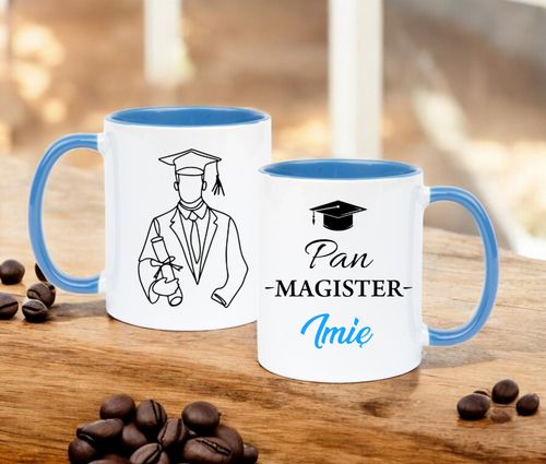 KUBEK PREMIUM Z NADRUKIEM PREZENT PAN MAGISTER IMIĘ ORYGINALNY UPOMINEK na Arena.pl