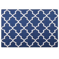 Dywan wełniany 140 x 200 cm niebieski SILVAN