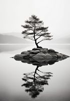 Plakat 68x98cm Samotne Drzewo