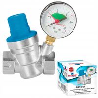 2X REDUKTOR CIŚNIENIA WODY 3/4 CALA Z MANOMETREM DN20 REGULATOR DIAMOND