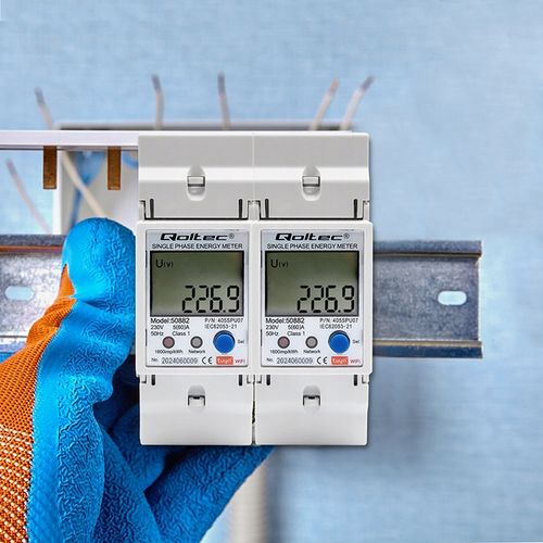 Jednofazowy elektroniczny licznik miernik zużycia energii 230V LCD Wi-fi na Arena.pl