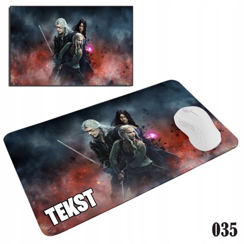 PODKŁADKA POD MYSZKĘ MYSZ WZORY DO WYBORU - WIEDŹMIN WITCHER 20x24cm na Arena.pl