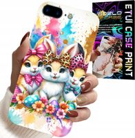 ETUI DO IPHONE ( 7 PLUS ) - KRÓLICZKI, ŚWIĄTECZNE, KRÓLIK, WIELKANOC