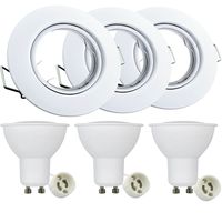 Zestaw 3 wpustów do zabudowy Olin białe lampy wpuszczane