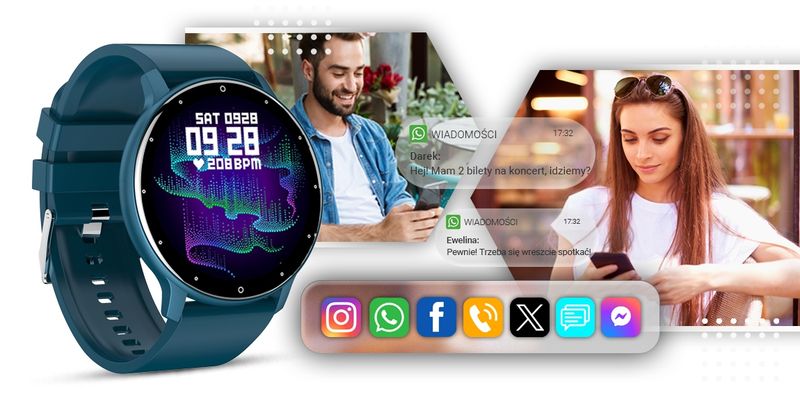 Smartwatch GIEWONT Niebieski GW120-4 zdjęcie 8