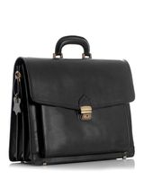 Teczka męska skórzana czarna LORENZ