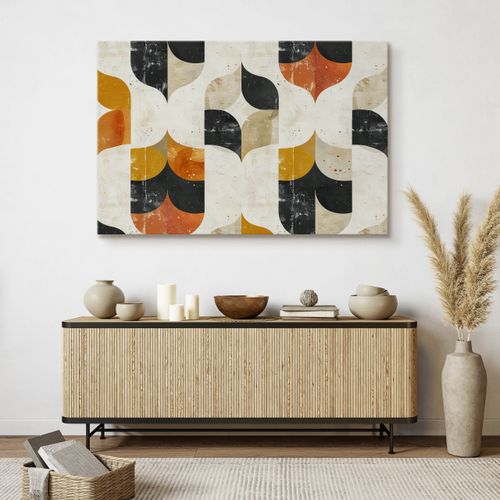 Obraz Na Płótnie Kolorowe Kształty Abstrakcja Ornamenty Boho 100cm x 70cm na Arena.pl