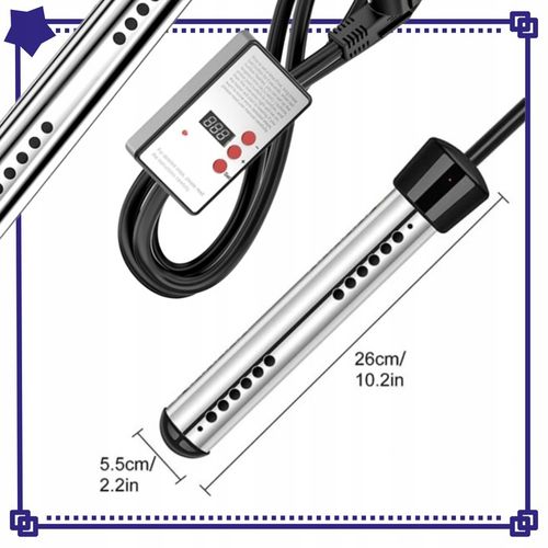 Grzałka ZANURZENIOWA 3000w elektryczna do Basenu wody do wanny z Timerem na Arena.pl