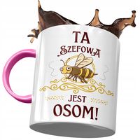 Kubek Różowy Dla Szefowej Ta Szefowa Jest Osom! Z Nadrukiem Ze Zdjęciem