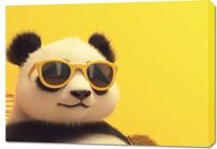 Obraz 100x70cm Panda w Wakacyjnym Nastroju