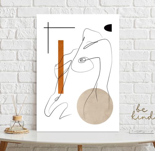 Plakat portret boho styl ciało 21x29,7 cm A4 na Arena.pl